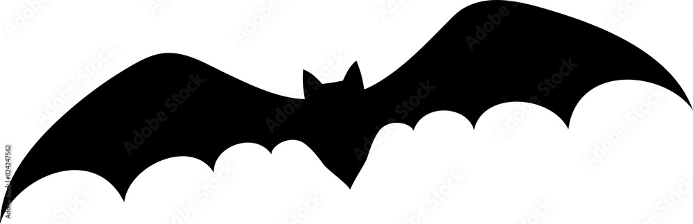 Wall mural Halloween holiday season spooky bat silhouette