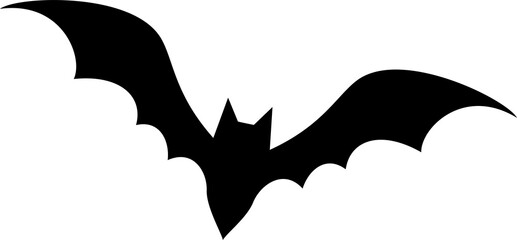 Halloween horror creepy flying bat silhouette