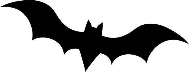 Halloween holiday creepy flying bat silhouette