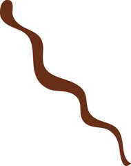 Fototapeta premium Snake cave painting, prehistoric rock drawing