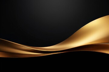 black and gold background , luxury black background with golden wave line element