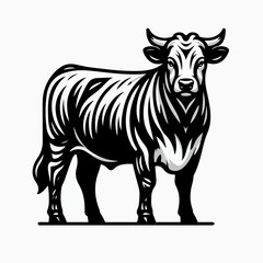 Fototapeta premium eid adha holy month islam Brahman cattle cartoon vector element