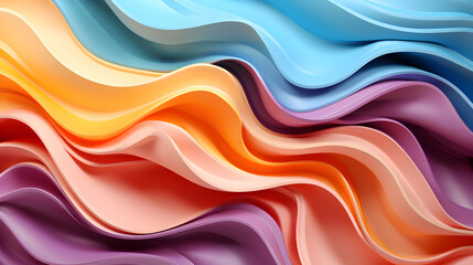 Colorful curved lines