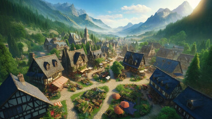 Tranquil Medieval Village