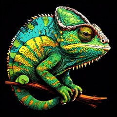 Naklejka premium Panther chameleon,Close-up of chameleon