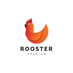 Rooster vector icon logo design illustration