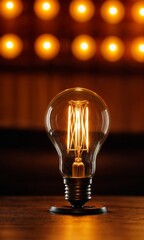 A lit light bulb - 1