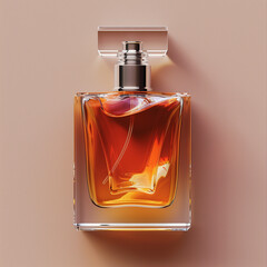 Elegant Perfume Bottle on White Background