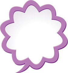 Purple frame speech bubble