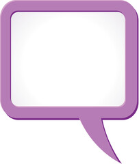 Purple frame speech bubble