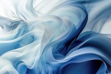 Obraz premium Flowing Blue Silk Liquid