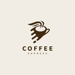 coffee express vector illustration for delivery logo design