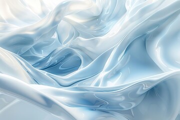 Obraz premium Flowing Blue Silk Liquid