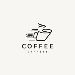 coffee express vector illustration for delivery logo design 3