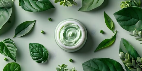 Organic Plant-Based Body Cream for Eczema. Concept Eczema Relief, Skin Care, Natural Ingredients, Plant-Based Lotion, Organic Remedies