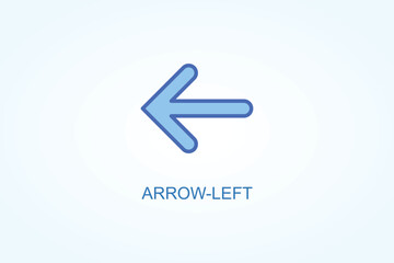 Arrow left vector  or logo sign symbol illustration