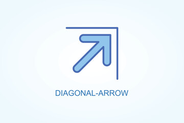 Diagonal arrow vector  or logo sign symbol illustration