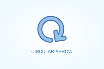 Circular arrow vector  or logo sign symbol illustration