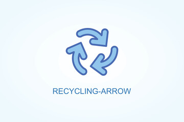 Recycling arrow vector  or logo sign symbol illustration