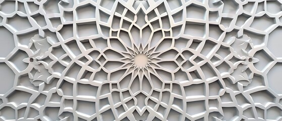 Intricate 3D Islamic Pattern Vector Art with Geometric Designs and Ornamental Details