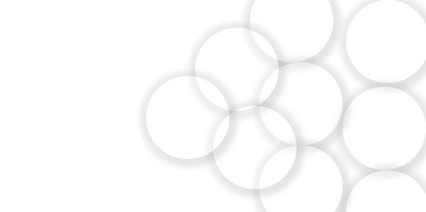 Abstract white geometric overlapping circle background with shadow. Vector circles template vector design. white background texture, Xmas, backdrop, lights, wallpaper design.