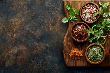 Variety of Fresh Herbs and Spices
