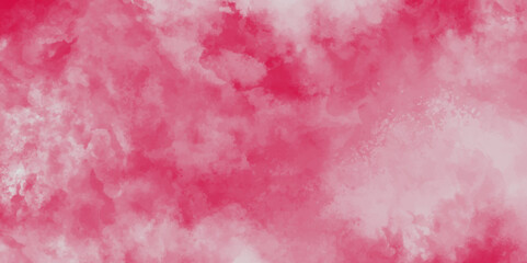 Hand painter colors watercolor stain texture abstract color pink texture background on white surface. Grunge and textured banner with free copy space. Modern Red Pink Watercolor.	
