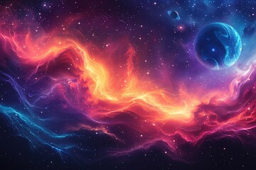 Obraz premium Gorgeous Milky Way and Nebula