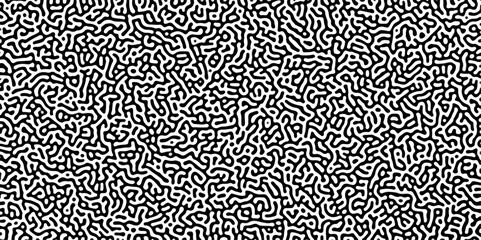 Gradient noise line abstract spread geometric background. Monochrome Turing reaction background. Abstract diffusion pattern with chaotic shapes. Vector illustration