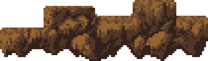 Arcade game platform with mountains