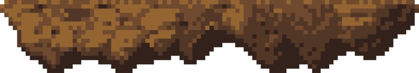 Arcade 8bit game platform with rocky texture