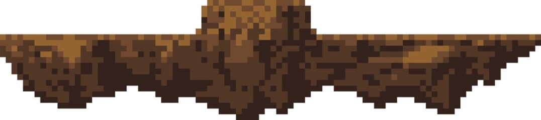 Retro game scene design, rocky platform