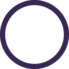 Fototapeta premium Bold line thick circle, geometric shape