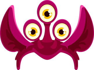 Photo booth alien monster cartoon face mask © Vector Tradition