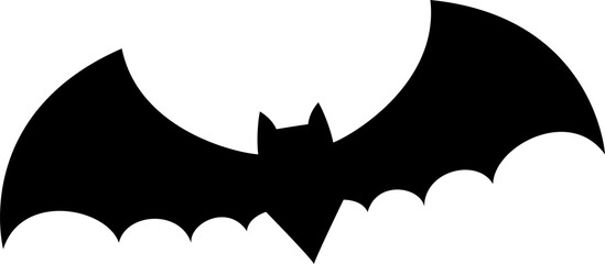 Halloween horror creepy flying bat silhouette
