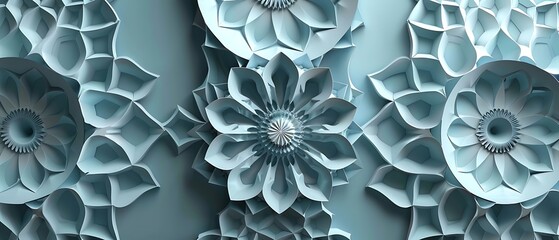 Intricate 3D Islamic Pattern Vector Art Inspired by Traditional Geometric Designs for Interior Decor and Graphic Projects