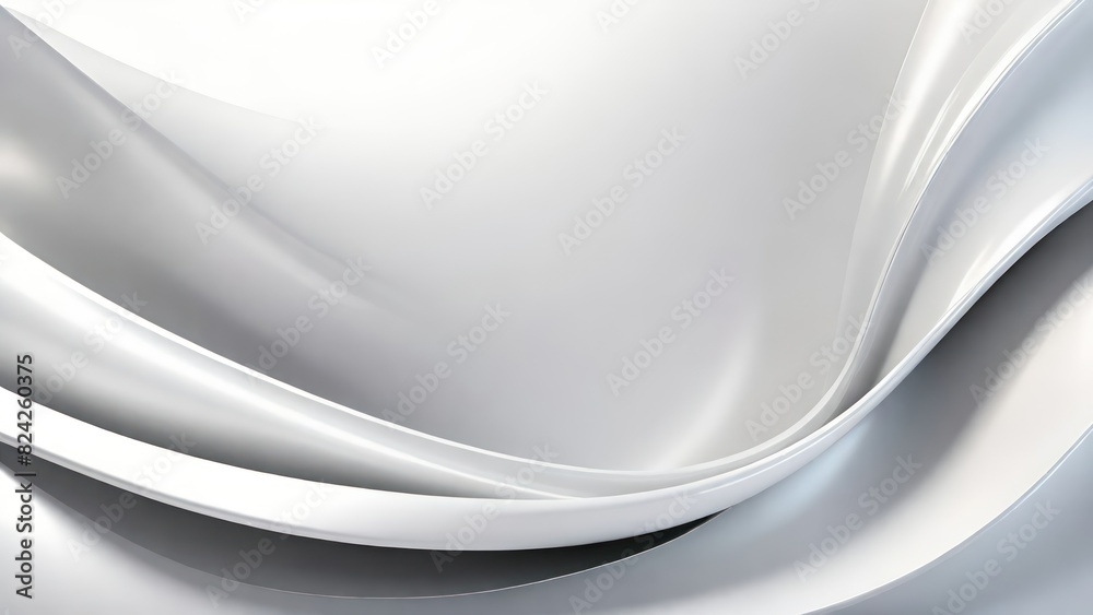 Aufkleber Soft and smooth textured 3d effect gray wavy curved lines abstract background.