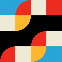 Graphic, abstract modern pattern block or element