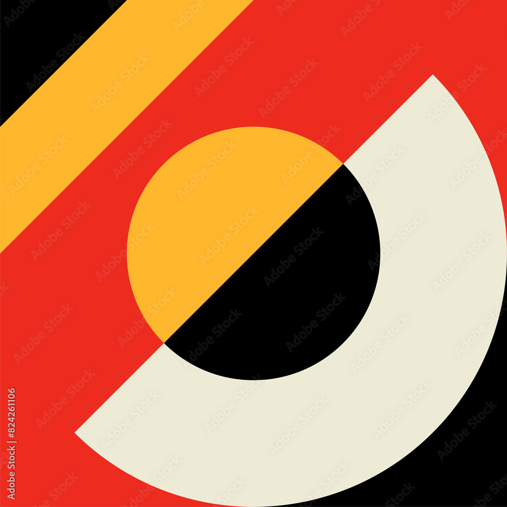 Poster geometric, graphic modern pattern element or form