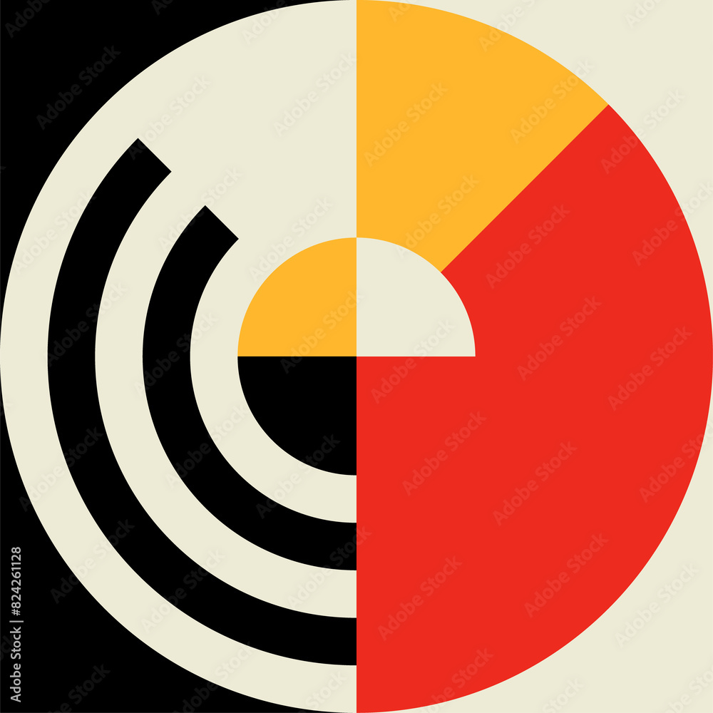 Poster graphic, geometric modern pattern form or element