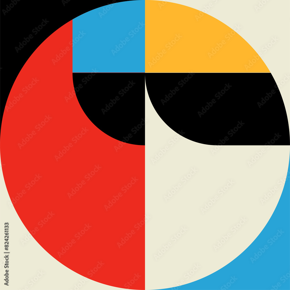 Poster geometric, colorful modern pattern element