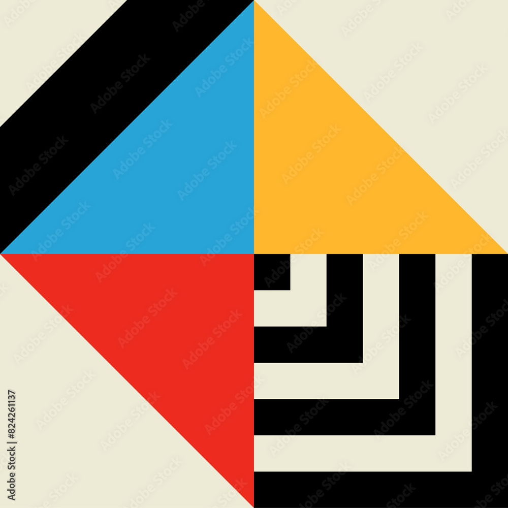Poster Graphic, abstract modern pattern shape or element