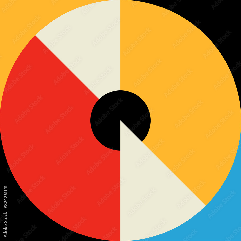 Poster abstract, colorful modern pattern shape or form