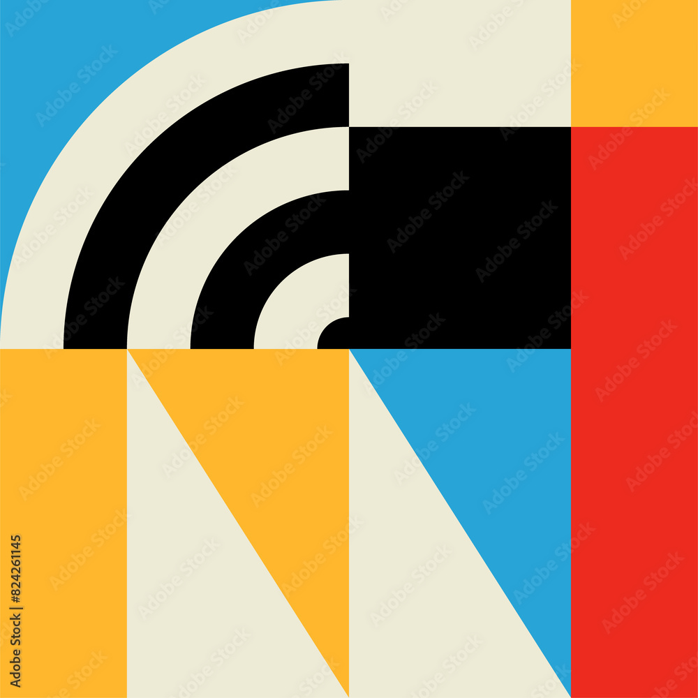 Aufkleber Graphic, abstract modern pattern block or element