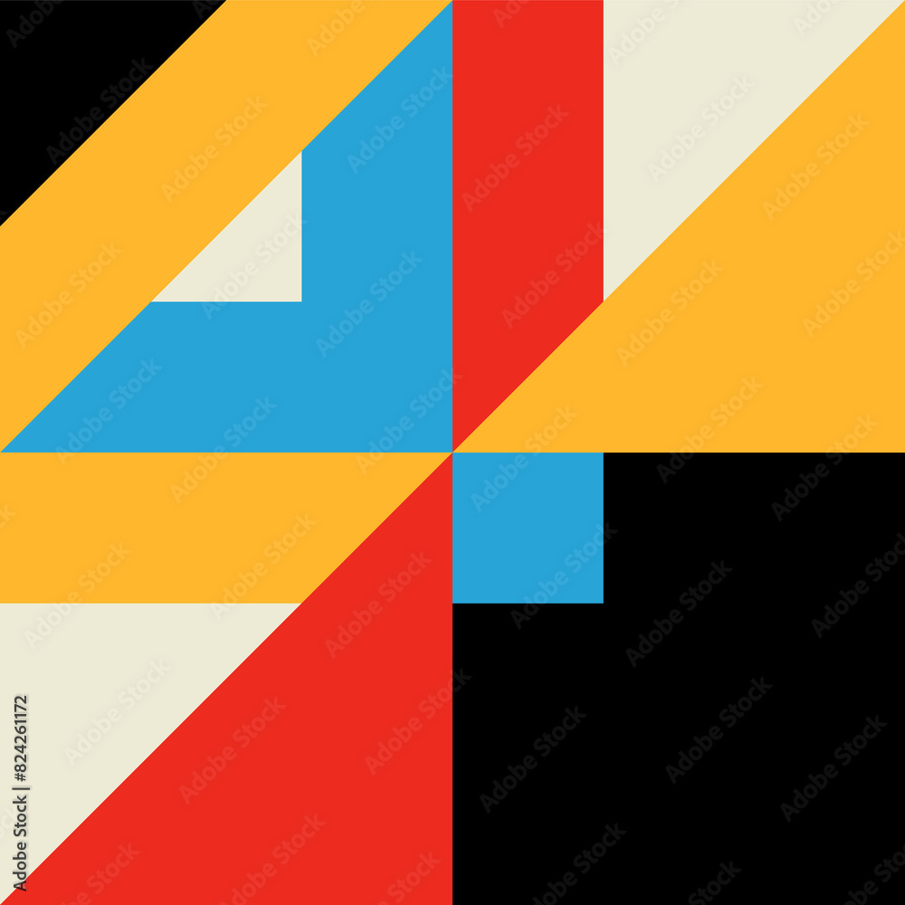 Poster abstract, colorful modern pattern element or shape