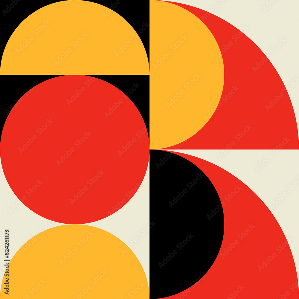 Poster graphic, colorful modern pattern element or shape