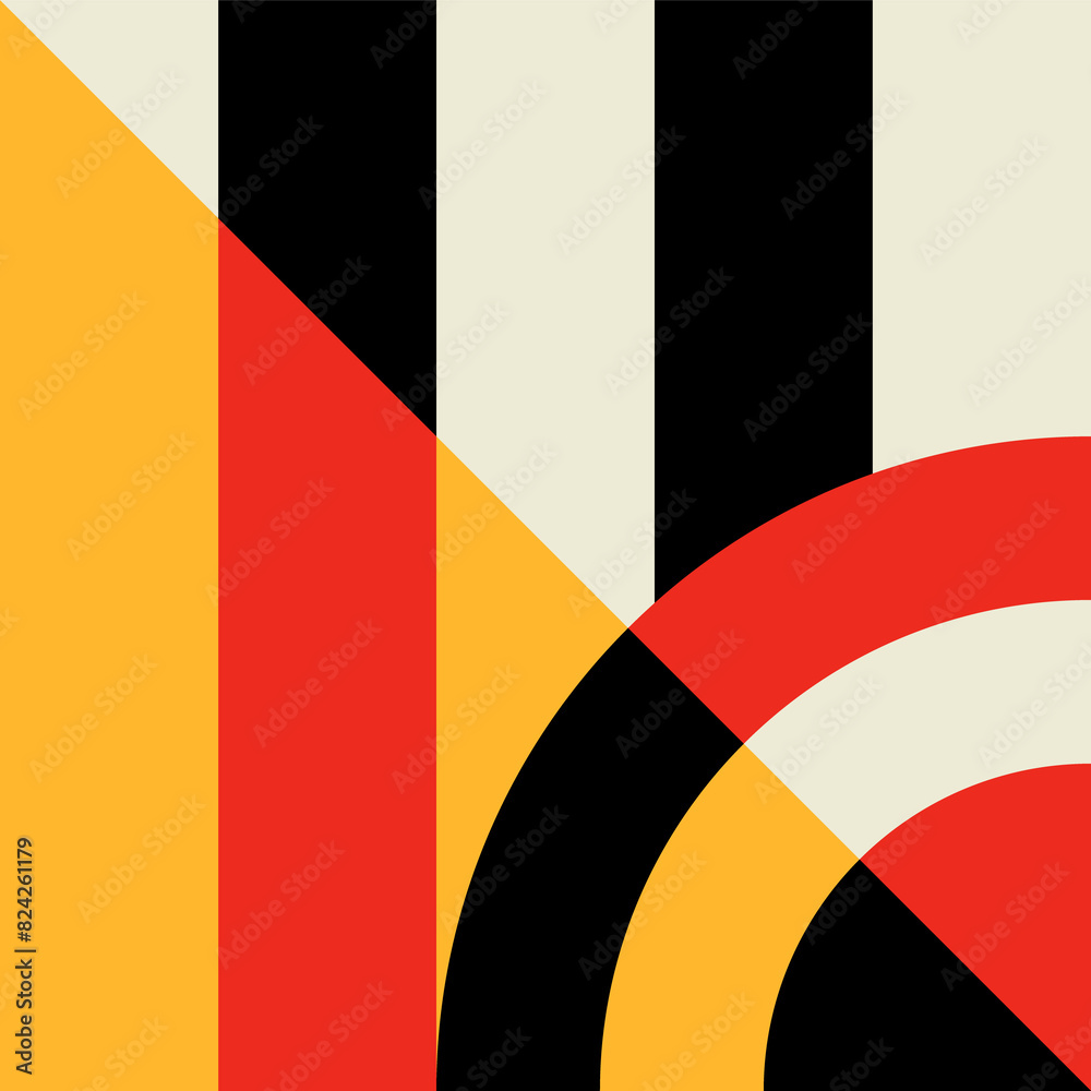 Poster graphic, colorful modern pattern element or shape