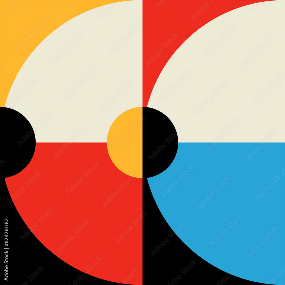 Poster graphic, abstract modern pattern form or element