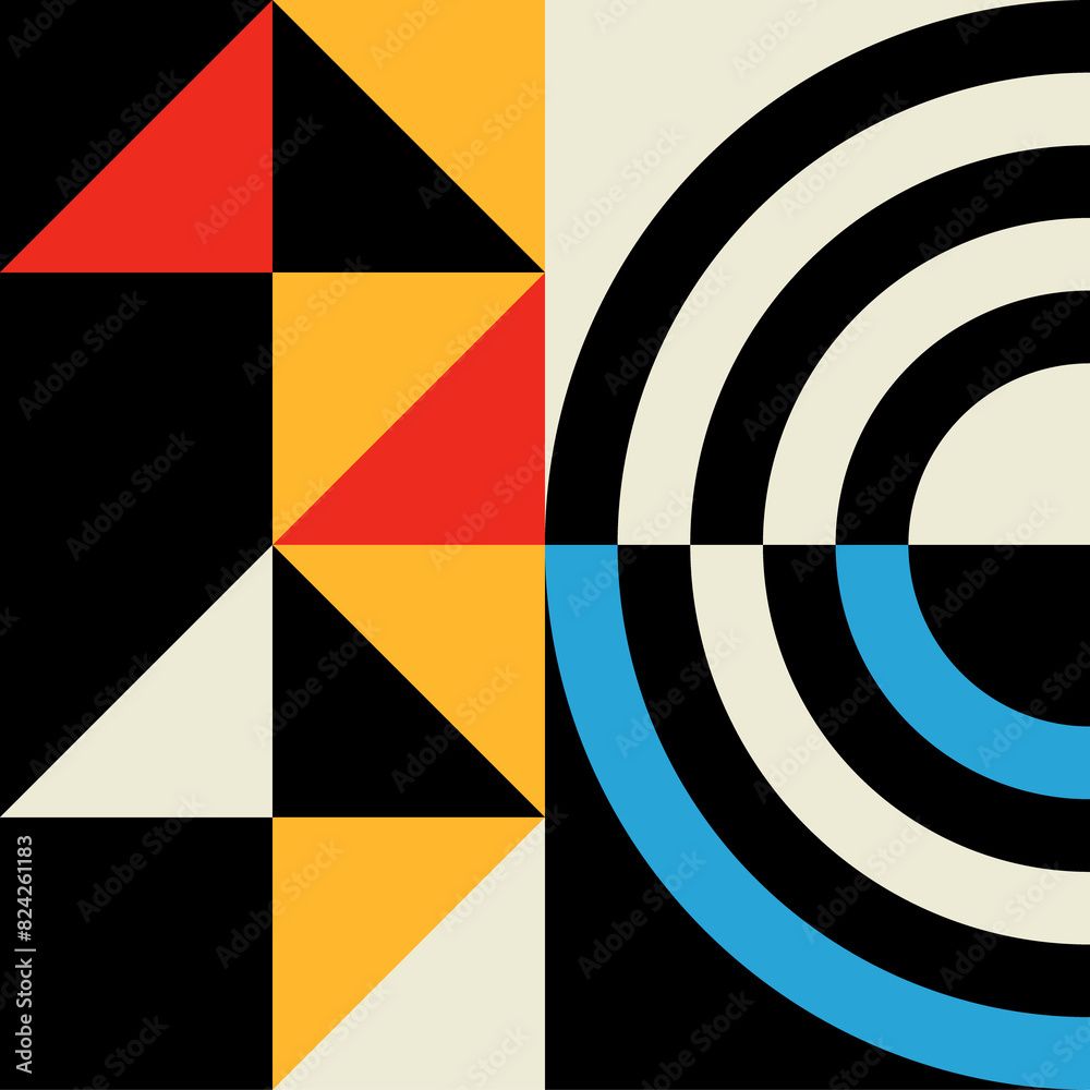 Poster graphic, geometric modern pattern block or shape