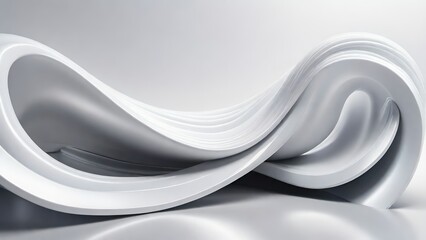 Soft and smooth textured 3d effect gray wavy curved lines abstract background.